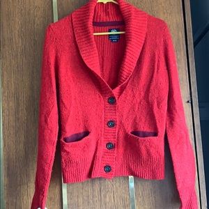 American eagle red sweater cardigan